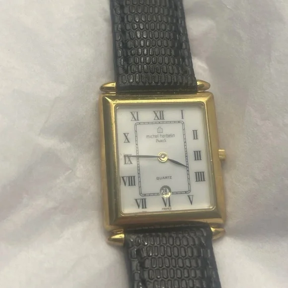 Ladies Michel Herbelin Wristwatch Lizard Grain Strap France
